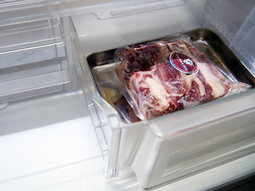The easiest way to thaw frozen meat is to leave it alone in the fridge