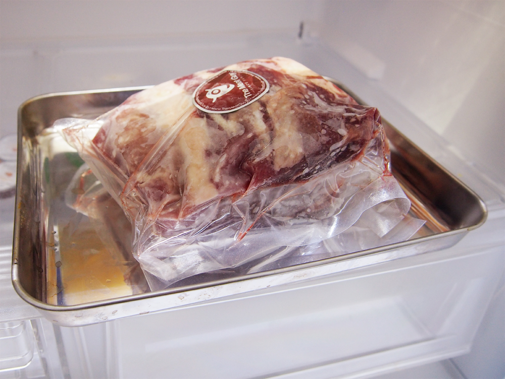 The easiest way to thaw frozen meat is to leave it alone in the fridge